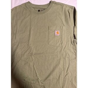 Carhartt Mens Pocket T Shirt Loose Fit Short Sleeve Top Sage Green